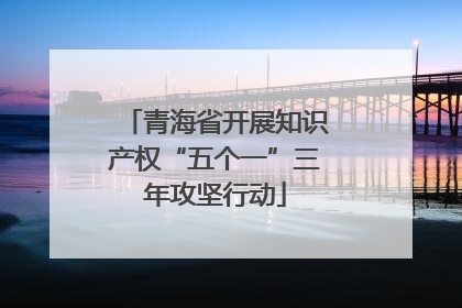 青海省开展知识产权“五个一”三年攻坚行动
